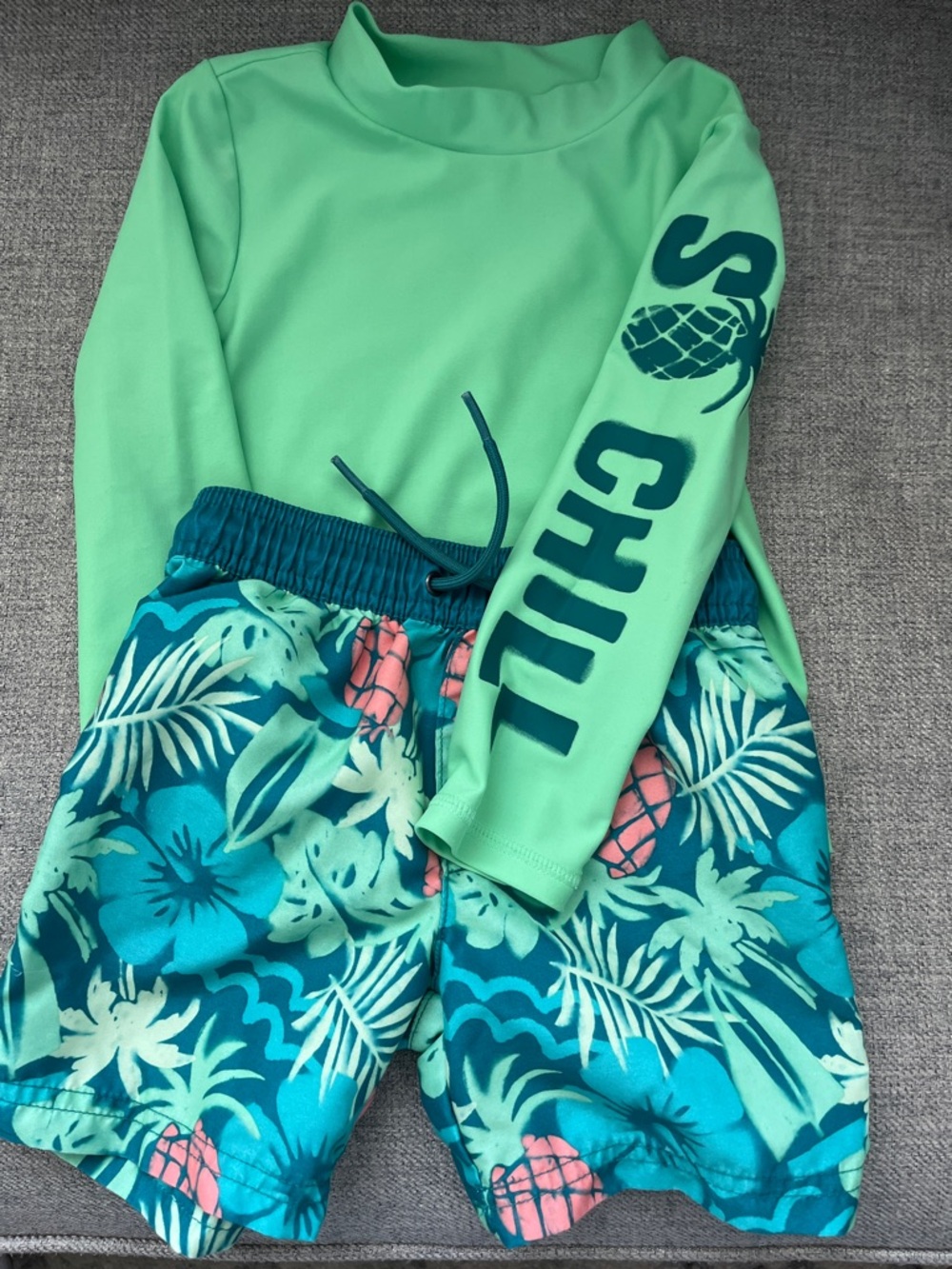 Carter's Teal Green Swim Shorts with White Lining